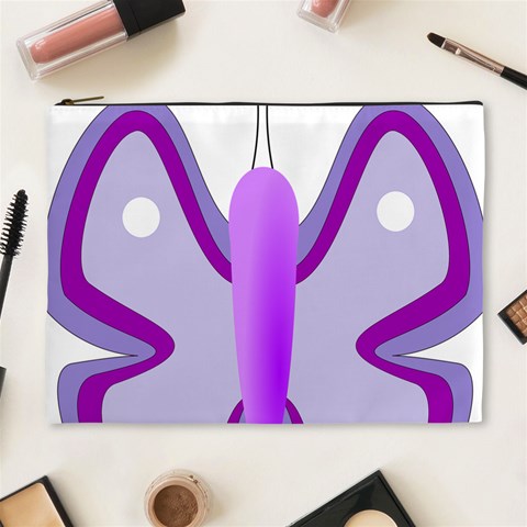 Cute Awareness Butterfly Cosmetic Bag (XL) from ArtsNow.com Front