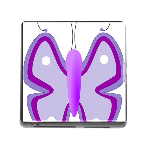 Cute Awareness Butterfly Memory Card Reader with Storage (Square) from ArtsNow.com Front