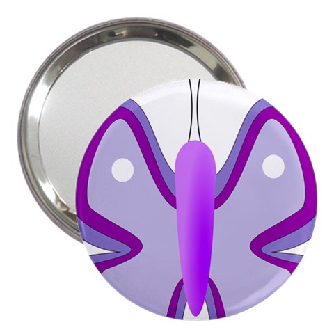 Cute Awareness Butterfly 3  Handbag Mirror from ArtsNow.com Front