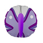 Cute Awareness Butterfly 15  Premium Round Cushion 