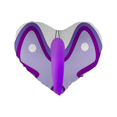 Cute Awareness Butterfly 16  Premium Heart Shape Cushion  from ArtsNow.com Front