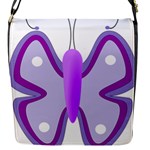 Cute Awareness Butterfly Flap Closure Messenger Bag (Small)