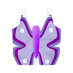 Cute Awareness Butterfly Reusable Bag (M) from ArtsNow.com Back