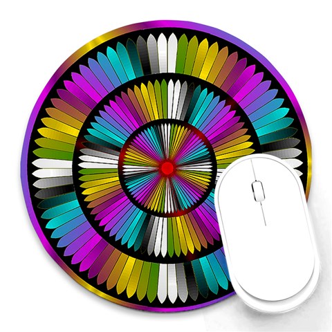 Abundance Round Mousepad from ArtsNow.com Front