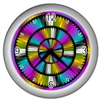 Abundance Wall Clock (Silver with 4 black numbers)