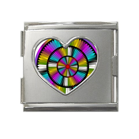 Abundance Mega Link Heart Italian Charm (18mm) from ArtsNow.com Front