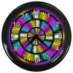 Abundance Wall Clock (Black with 12 white numbers)