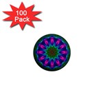 Star Of Leaves, Abstract Magenta Green Forest 1 Mini Button Magnet (100 pack) Star Of Leaves, Abstract Magenta Green Forest 1 Mini Button Magnet (100 pack)