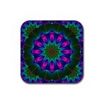 Star Of Leaves, Abstract Magenta Green Forest Drink Coaster (Square) Star Of Leaves, Abstract Magenta Green Forest Drink Coaster (Square)