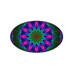 Star Of Leaves, Abstract Magenta Green Forest Sticker (Oval) Star Of Leaves, Abstract Magenta Green Forest Sticker (Oval)