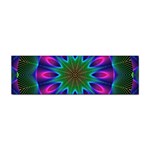 Star Of Leaves, Abstract Magenta Green Forest Bumper Sticker Star Of Leaves, Abstract Magenta Green Forest Bumper Sticker