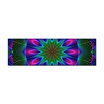 Star Of Leaves, Abstract Magenta Green Forest Bumper Sticker