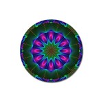 Star Of Leaves, Abstract Magenta Green Forest Magnet 3 (Round) Star Of Leaves, Abstract Magenta Green Forest Magnet 3 (Round)