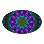 Star Of Leaves, Abstract Magenta Green Forest Magnet (Oval) Star Of Leaves, Abstract Magenta Green Forest Magnet (Oval)
