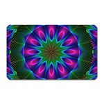 Star Of Leaves, Abstract Magenta Green Forest Magnet (Rectangular)