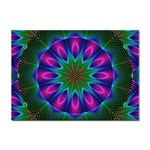 Star Of Leaves, Abstract Magenta Green Forest A4 Sticker 10 Pack