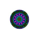 Star Of Leaves, Abstract Magenta Green Forest Golf Ball Marker 4 Pack Star Of Leaves, Abstract Magenta Green Forest Golf Ball Marker 4 Pack