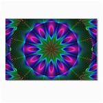 Star Of Leaves, Abstract Magenta Green Forest Postcard 4 x 6 (10 Pack) Star Of Leaves, Abstract Magenta Green Forest Postcard 4 x 6 (10 Pack)