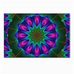 Star Of Leaves, Abstract Magenta Green Forest Postcards 5 x 7 (10 Pack) Star Of Leaves, Abstract Magenta Green Forest Postcards 5 x 7 (10 Pack)