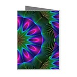 Star Of Leaves, Abstract Magenta Green Forest Mini Greeting Card (8 Pack) Star Of Leaves, Abstract Magenta Green Forest Mini Greeting Card (8 Pack)