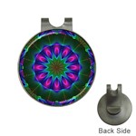 Star Of Leaves, Abstract Magenta Green Forest Hat Clip with Golf Ball Marker Star Of Leaves, Abstract Magenta Green Forest Hat Clip with Golf Ball Marker