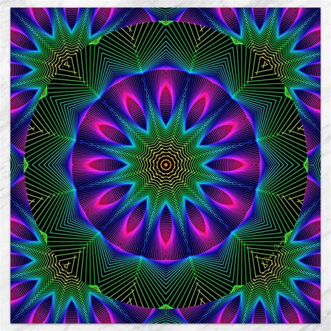 Star Of Leaves, Abstract Magenta Green Forest Canvas 16  x 16  (Unframed) from ArtsNow.com 15.2 x15.41  Canvas - 1