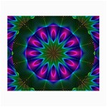 Star Of Leaves, Abstract Magenta Green Forest Glasses Cloth (Small, Two Sided) Star Of Leaves, Abstract Magenta Green Forest Glasses Cloth (Small, Two Sided)