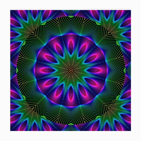 Star Of Leaves, Abstract Magenta Green Forest Glasses Cloth (Medium) from ArtsNow.com Front