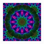 Star Of Leaves, Abstract Magenta Green Forest Glasses Cloth (Medium) Star Of Leaves, Abstract Magenta Green Forest Glasses Cloth (Medium)