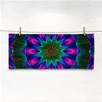 Star Of Leaves, Abstract Magenta Green Forest Hand Towel Star Of Leaves, Abstract Magenta Green Forest Hand Towel