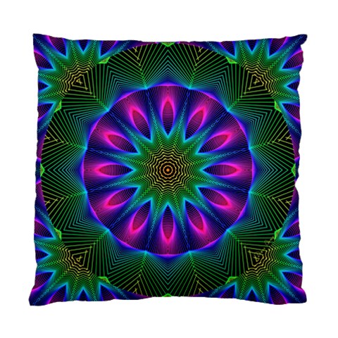 Star Of Leaves, Abstract Magenta Green Forest Cushion Case (Two Sided)  from ArtsNow.com Front