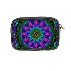 Star Of Leaves, Abstract Magenta Green Forest Coin Purse from ArtsNow.com Back