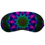 Star Of Leaves, Abstract Magenta Green Forest Sleeping Mask