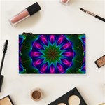 Star Of Leaves, Abstract Magenta Green Forest Cosmetic Bag (Small) Star Of Leaves, Abstract Magenta Green Forest Cosmetic Bag (Small)