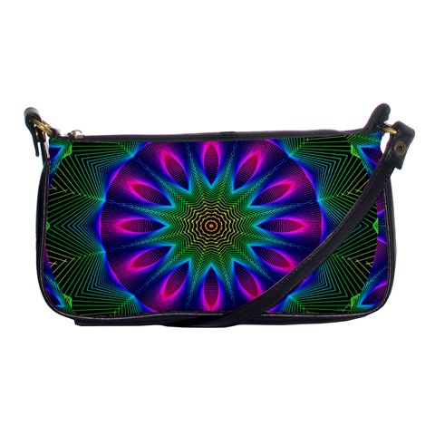 Star Of Leaves, Abstract Magenta Green Forest Evening Bag from ArtsNow.com Front