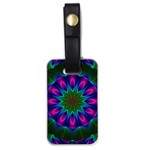 Star Of Leaves, Abstract Magenta Green Forest Luggage Tag (One Side)