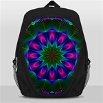 Star Of Leaves, Abstract Magenta Green Forest Backpack Bag Star Of Leaves, Abstract Magenta Green Forest Backpack Bag