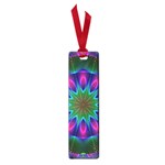 Star Of Leaves, Abstract Magenta Green Forest Small Bookmark