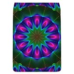 Star Of Leaves, Abstract Magenta Green Forest Removable Flap Cover (Large)