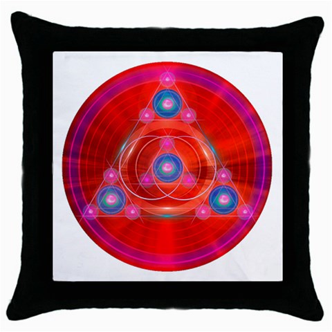 Balance Throw Pillow Case (Black) from ArtsNow.com Front