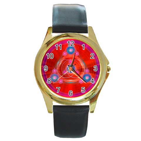 Balance Round Gold Metal Watch from ArtsNow.com Front