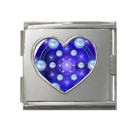 Blueprint Mega Link Heart Italian Charm (18mm) from ArtsNow.com Front