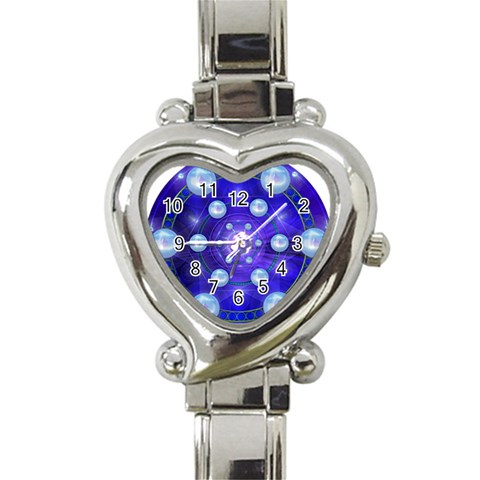 Blueprint Heart Italian Charm Watch from ArtsNow.com Front