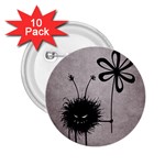 Evil Flower Bug Vintage 2.25  Button (10 pack)