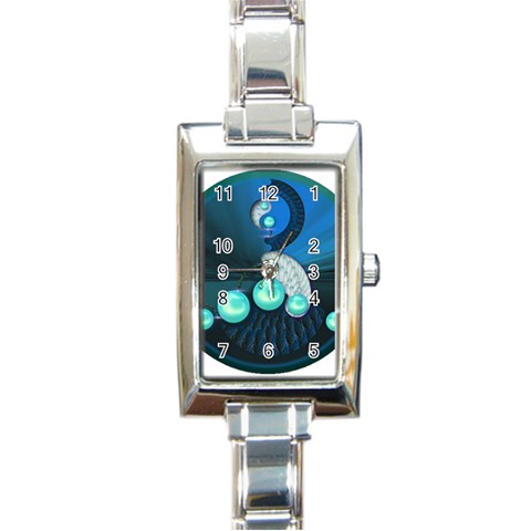 Communication Rectangular Italian Charm Watch from ArtsNow.com Front