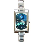 Communication Rectangular Italian Charm Watch