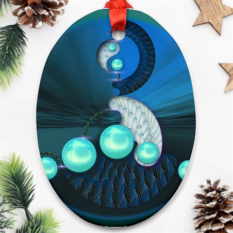 Communication Ornament (Oval) from ArtsNow.com Front