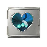 Communication Mega Link Heart Italian Charm (18mm)