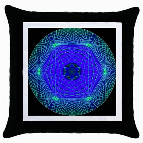 Connection Throw Pillow Case (Black) from ArtsNow.com Front