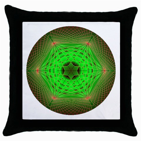 Connection Throw Pillow Case (Black) from ArtsNow.com Front